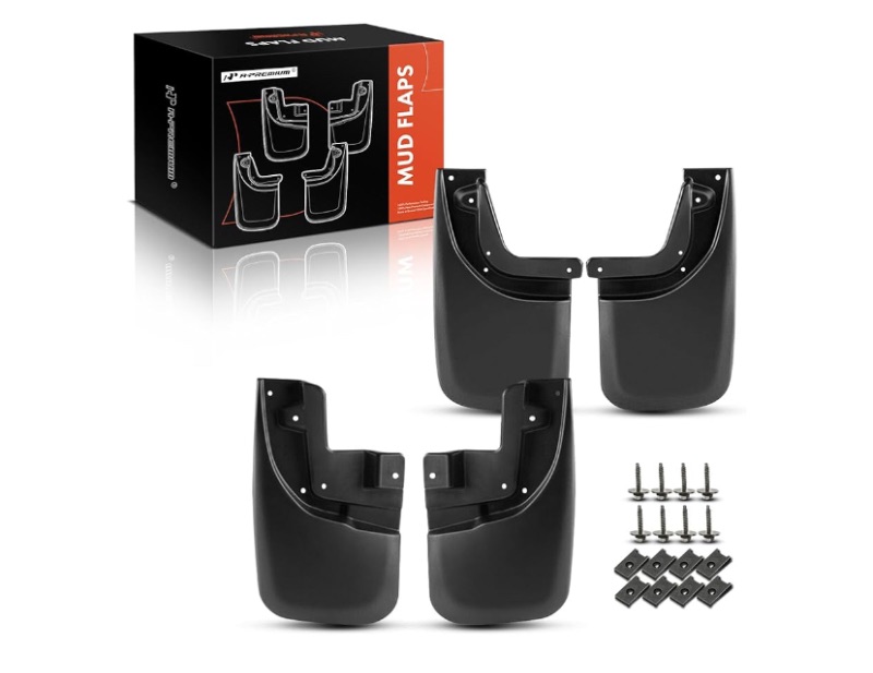 Photo 1 of -Premium Set of 4PCS Mud Flaps Splash Guards Mudguards Mudflaps with Hardware Kits Compatible with Toyota Tacoma 2005-2015 Pickup, (with Fender Flares), Front and Rear (Driver & Passenger Sides)