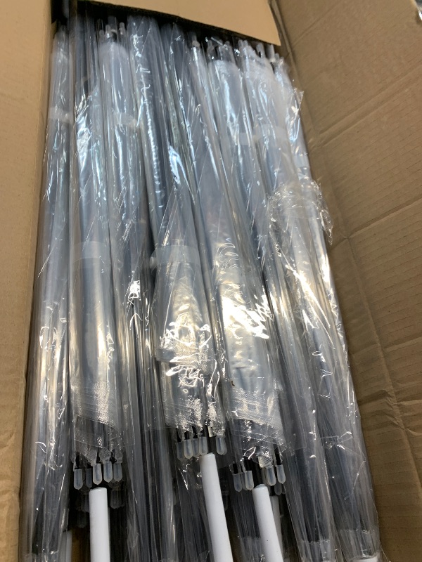 Photo 1 of Reginary 30 Pieces Wedding Umbrellas Bulk Auto Open Stick Umbrellas with White European J Hook Handle Windproof Large Canopy Umbrella for Outdoor Wedding Bride Groom Photography Golf (Clear)