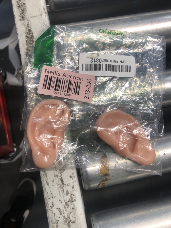 Photo 1 of Silicone Ear Model 1 Pair Soft Ear Model, Human Ear Model Flexible Fake Ear Simulation Ear Model for Earrings Display Ear Piercing Exercise Display Props, Realistic Body Ear