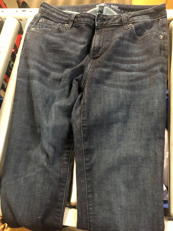 Photo 1 of (12 LONG) (USED/FAIR)  Amazon Essentials Skinny Jeans for Women (Stretchy), Dark Wash, Size 12 Long