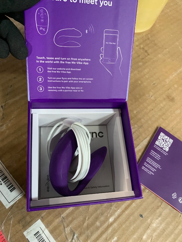 Photo 1 of We-Vibe Sync 2 Couples Vibrator | Wearable Remote Control Vibrating Adult Sex Toy | App Controlled G Spot & Clitoral Stimulator | Dual Stimulation with 10 Speeds | Waterproof & Rechargeable | Purple