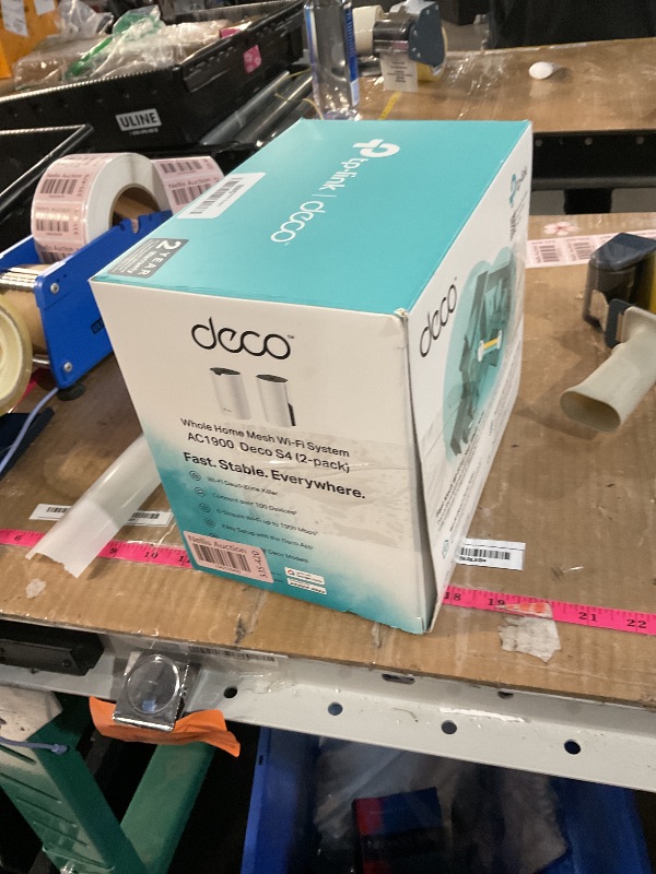 Photo 1 of TP-Link Deco Whole Home Mesh WiFi System (Deco S4) – Up to 3,800 Sq.ft. Coverage, AC1900 WiFi Router and Extender Replacement, Parental Controls, 2-Pack