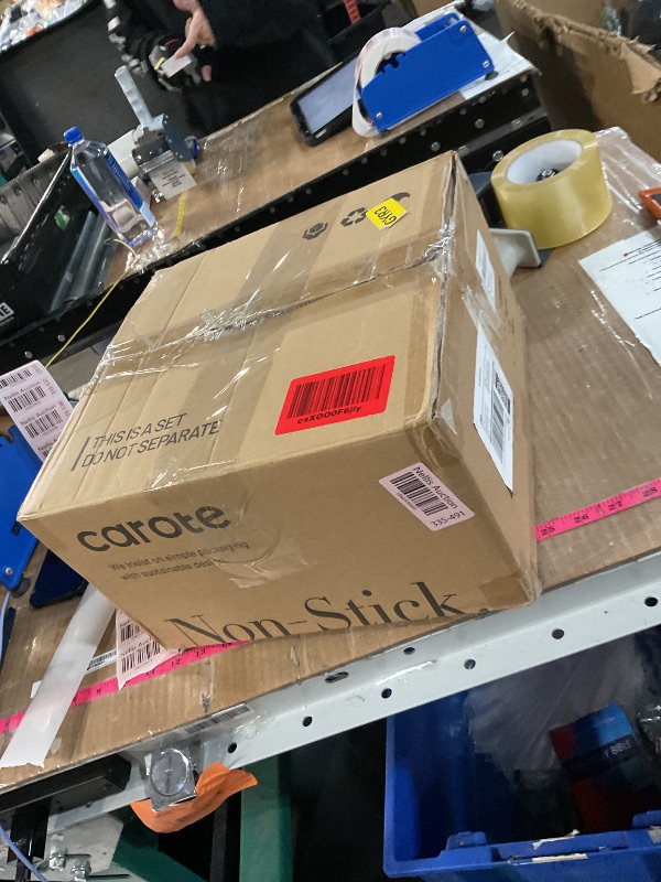 Photo 1 of CAROTE 19pcs Pots and Pans Set, Nonstick Cookware Set Detachable Handle, Induction Kitchen Cookware Sets Non Stick with Removable Handle, RV Cookware Set, Gold and Purple