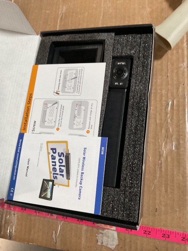 Photo 1 of Solar Wireless Backup Camera with IR Night Vision, 3 Mins No Wires Install, Equip with 5'' HD 1080P Monitor, IP69K Waterproof Rear View Reverse Camera for Cars Trucks Trailers RV