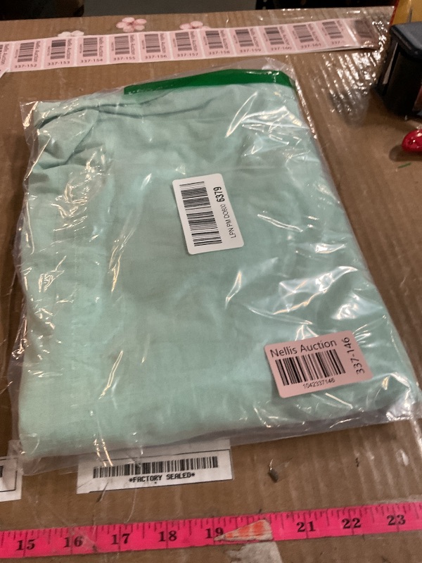 Photo 1 of (XX-LargeJ (BAGGED)  VER Men's Casual Button Up Linen Shirts Solid Long Sleeve Work Shirt Loose Fit Vacation Shirts with Pocket Mint Green XX-Large