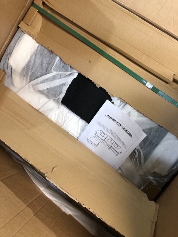 Photo 1 of **PARTIAL SET PARTS ONLY, MISSING BOX 1 AND 3 OF 3 ** BOX 2 OF 3 ONLY**
Fluffy Chenille Convertible Modular Sectional Sofa Cloud Couch with Movable Ottoman - L Shaped Boucle Upholstered Lounge Sofa&Couches with Solid Wood Legs and Waist Pillows for Living