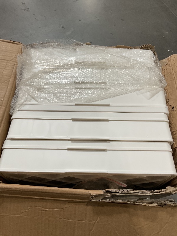 Photo 1 of (Used)(damaged)(sold for parts)OlarHike 97QT V1 Storage Bins with Lids - Folding Storage box with Doors and Wheels, Collapsible Plastic Storage Bins 