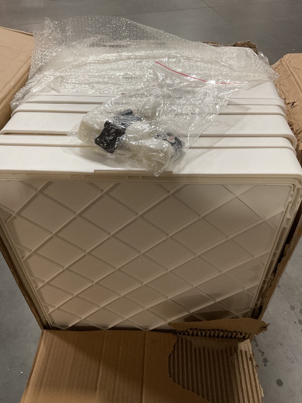 Photo 1 of (Used)(damaged)(sold for parts)OlarHike 97QT V1 Storage Bins with Lids - Folding Storage box with Doors and Wheels, Collapsible Plastic Storage Bins 