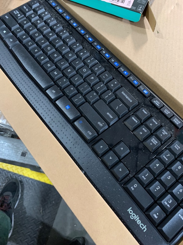 Photo 1 of (see all images) Logitech K345 Wireless Keyboard - Full-Sized Keyboard with Palm Rest, 2.4 GHz Wireless USB Receiver - for PC, Laptop