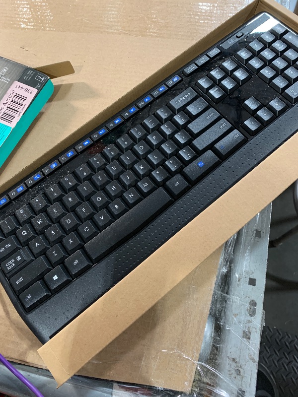 Photo 1 of (see all images) Logitech K345 Wireless Keyboard - Full-Sized Keyboard with Palm Rest, 2.4 GHz Wireless USB Receiver - for PC, Laptop