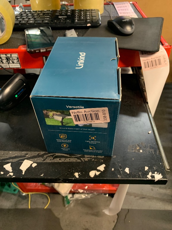 Photo 1 of Linkind Solar Lights Outdoor, 50 LEDs Color Changing Spotlights, Solar RGB Light with 10 Lighting Modes and IP67 Waterproof, Multicolor Outdoor Lighting for Yard, Garden, Landscape Decorations, 4Pack