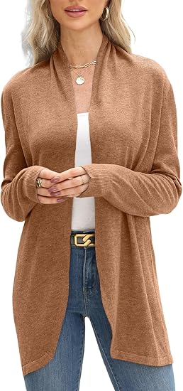 Photo 1 of (BAGGED) (MEDIUM) Cardigan Sweaters for Women Fashion Fall Lightweight Work Long Sleeve Tops Loose Casual Office Business Clothes

