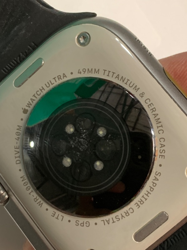 Photo 1 of (LOCKED TO PREVIOUS OWNER) (SIGNS OF USE) Apple Watch Ultra [GPS + Cellular 49mm] Titanium Case with Midnight Ocean Band, One Size (Renewed Premium)