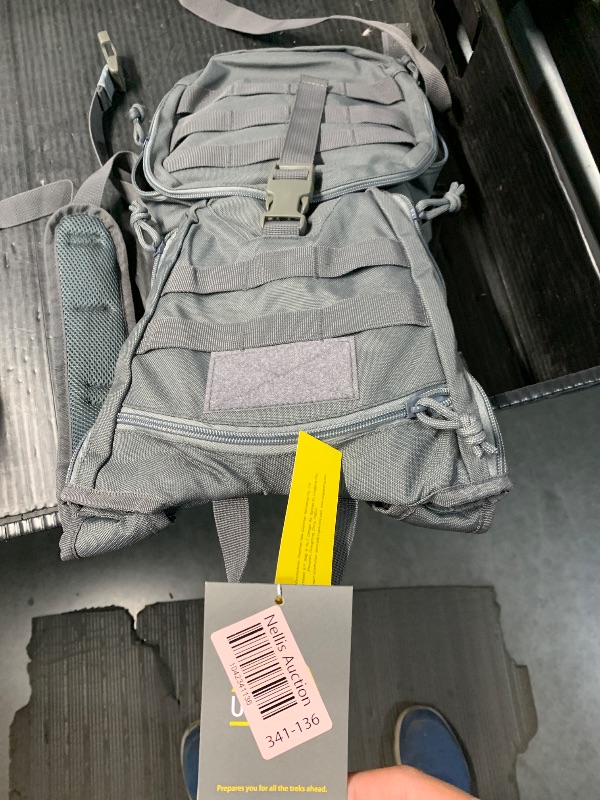 Photo 1 of Unigear Tactical Hydration Packs Backpack 1050D with 3L Water Bladder, Thermal Insulation Pack Keeps Liquid Cool up to 4 Hours for Hiking, Cycling, Hunting and Climbing (Gray)