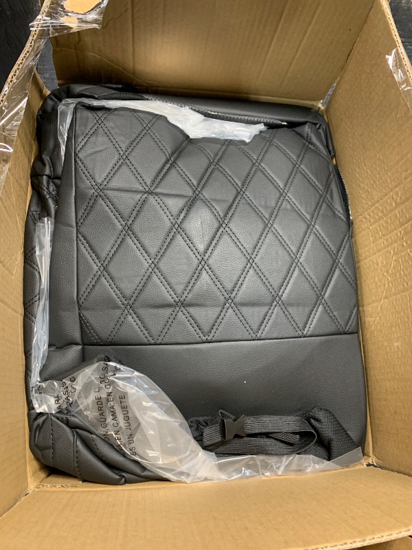 Photo 1 of (NOT A COMPLETE SET) NS YOLO Full Coverage Leather Car Seat Covers Full Set,Waterproof Seat Covers for Cars,SUVs Pick-up Truck, Car Seat Cushion,Car Seat Protector,Black Seat Cover with 5 Seats