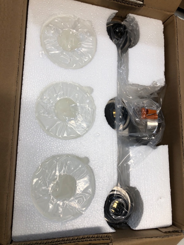 Photo 1 of Guliaofo 3-Light Bathroom Vanity Light, Brushed Nickel Vanity Light for Bathroom, Bathroom Light with Milky White Frosted Glass Shade, Modern Wall Light, Vanity Lighting Fixtures, E26 Base