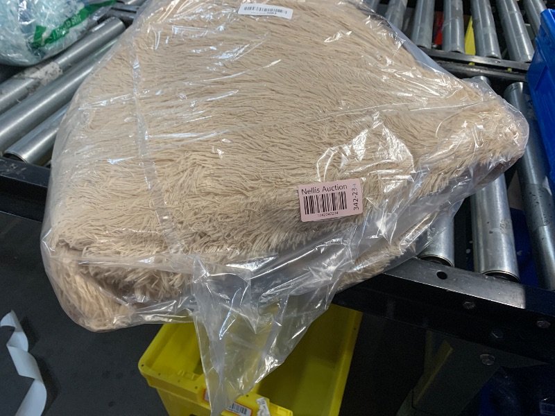 Photo 1 of (NO BAG OR BOX) OLANLY Beige Round Rugs for Bedroom - Machine Washable, 7x7 Feet Circle Area Rugs for Living Room, Soft and Fluffy Shaggy Carpet for Teen Girls and Boys, Dorms, Nursery Rooms, Home Decor Aesthetic