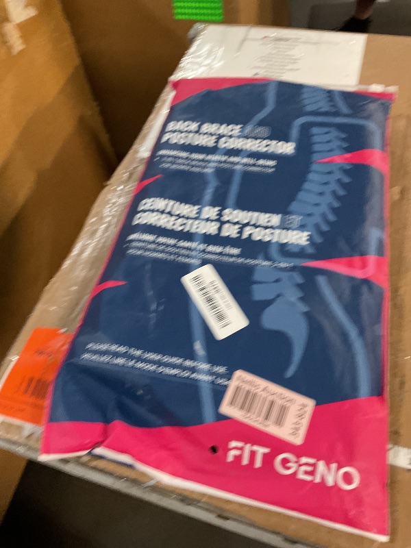 Photo 1 of (SMALL) (USED/FAIR) Fit Geno Back Brace Posture Corrector for Women and Men, Shoulder Straightener, Adjustable Full Back Support, Upper and Lower Back Pain Relief - Scoliosis, Hunchback, Hump, Thoracic, Spine Corrector