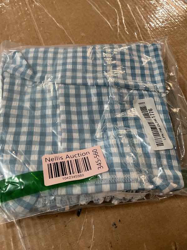 Photo 1 of SweatyRocks Women's Bow Plaid Y2K Blouse Button Front Smocked Sleeveless Lace Tops Multicolor Medium/Large