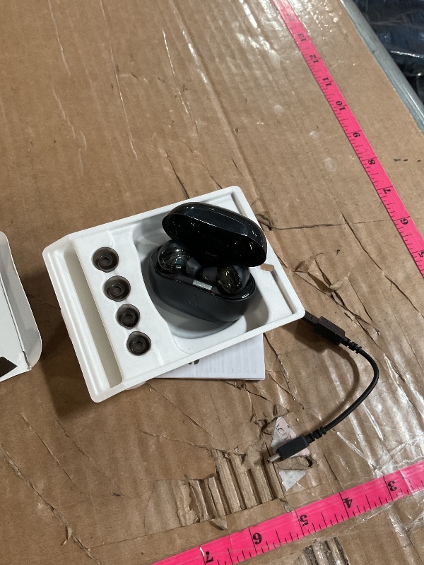 Photo 1 of **SEE NOTES** Skullcandy Rail ANC In-Ear Noise cancelling Wireless Earbuds, 27 Hr Battery, Microphone, Works with iPhone Android and Bluetooth Devices - True Black