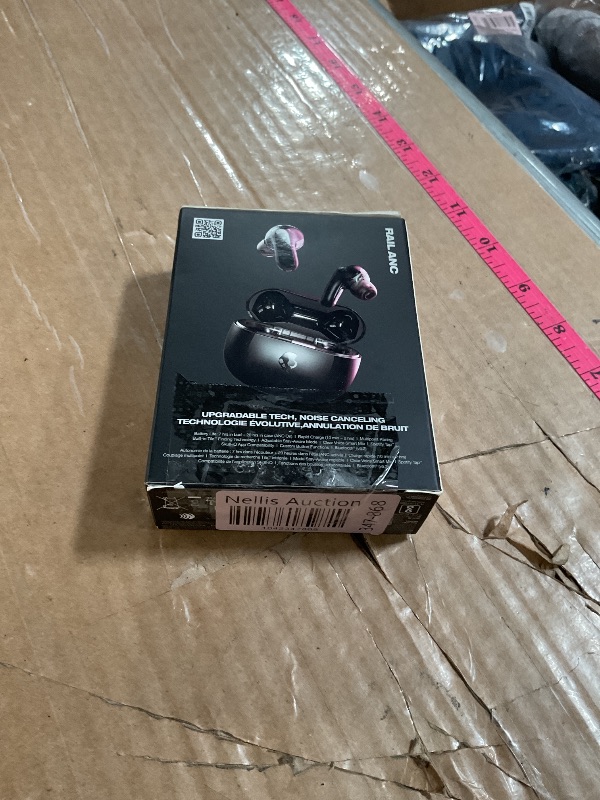 Photo 1 of **SEE NOTES** Skullcandy Rail ANC In-Ear Noise cancelling Wireless Earbuds, 27 Hr Battery, Microphone, Works with iPhone Android and Bluetooth Devices - True Black
