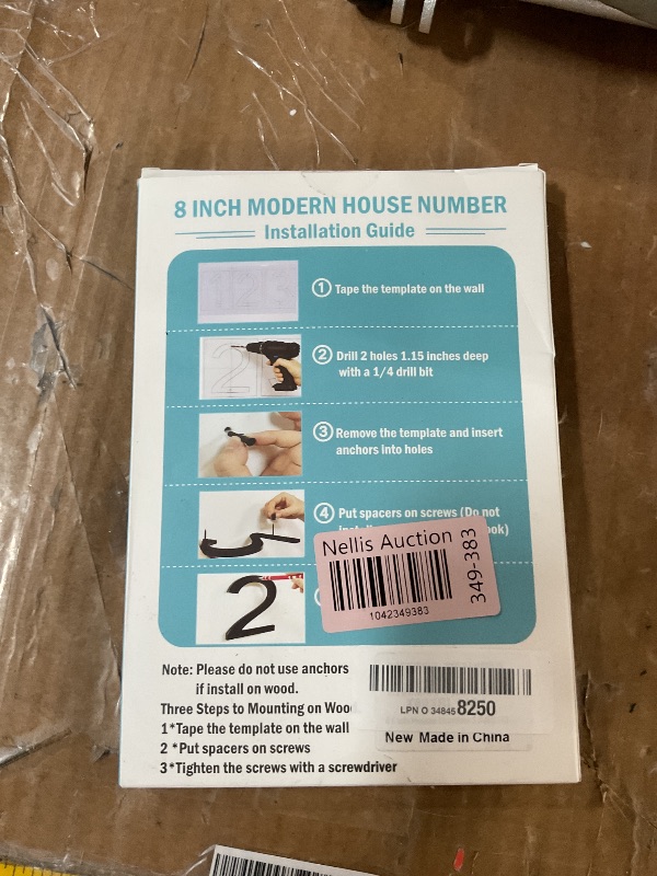 Photo 1 of IVERRA 8 Inch Large Floating House Numbers, Black Modern House Number for Outside, Home Address Numbers for Outdoor Garage Gate Wall Street (3)