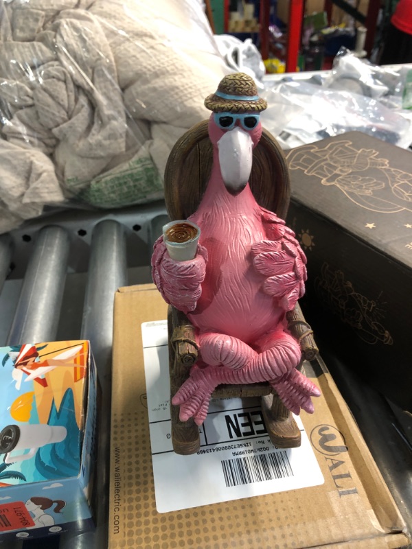 Photo 1 of ***(MINOR CHIP/ UNABLE TO TEST)***
Goodeco Solar Flamingo Statue Outdoor - Perfect Relaxing Fairy Garden Gifts, Great as Birthday or Mom Gifts - 8.1 inches Tall, Pink