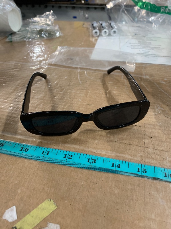Photo 1 of  Rectangle Sunglasses for Women Retro Driving Glasses 90’s Vintage Fashion Narrow Square Frame UV400 Protection