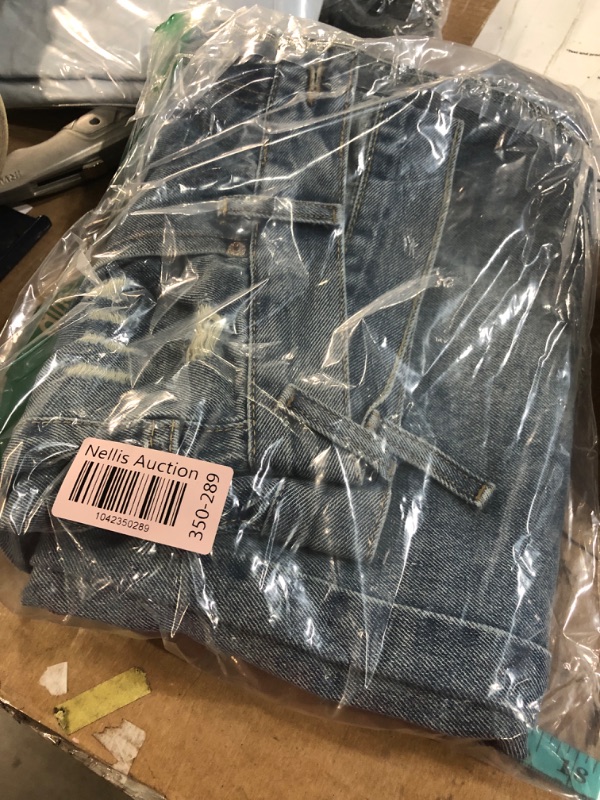 Photo 1 of *USED Broken belt loops*Women Ripped Barrel Jeans Wide Leg Xl