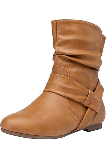 Photo 1 of 
Vepose Women's Slouch Ankle Flat Boots Fashion 8