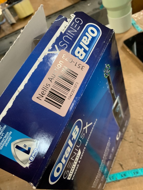 Photo 1 of ***(MAJOR DAMAGE/ MISSING PARTS)***
Oral-B Genius X Limited Rechargeable Electric Toothbrush with 1 Replacement Brush Head, Travel Case, Midnight Black
