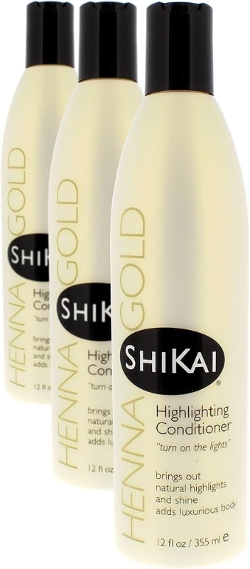 Photo 1 of  Shikai - Henna Gold Highlighting Conditioner, Brings Out Natural Highlights & Shine, Adds Luxurious Body, Plant-Based Formula with Non-Coloring Henna (Natural Fragrance, 12 fl oz, Pack of 3)
