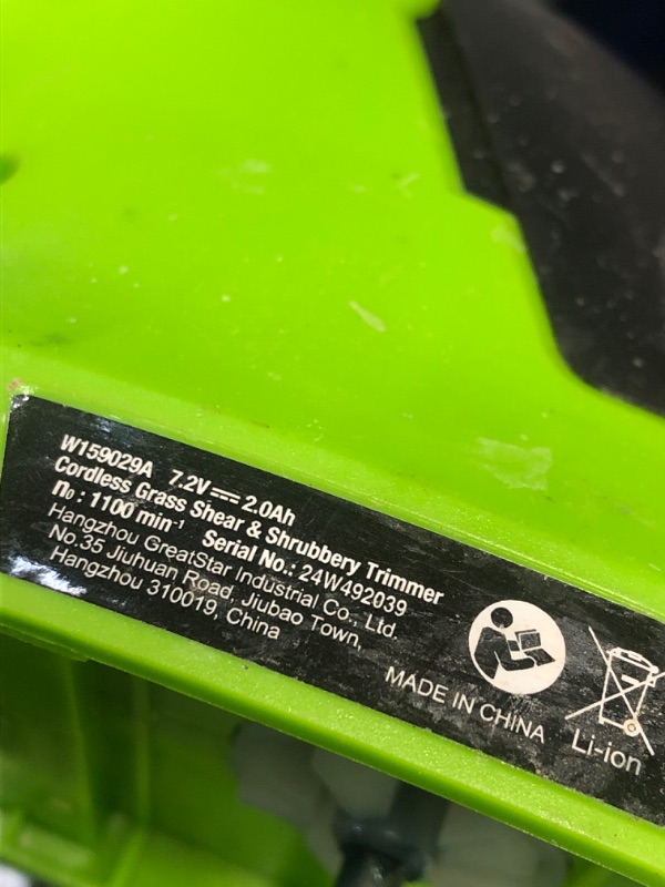 Photo 1 of (used)(minor damage) WORKPRO Cordless Grass Shear & Shrubbery Trimmer - 2 in 1 Handheld 7.2V Electric Grass Trimmer 