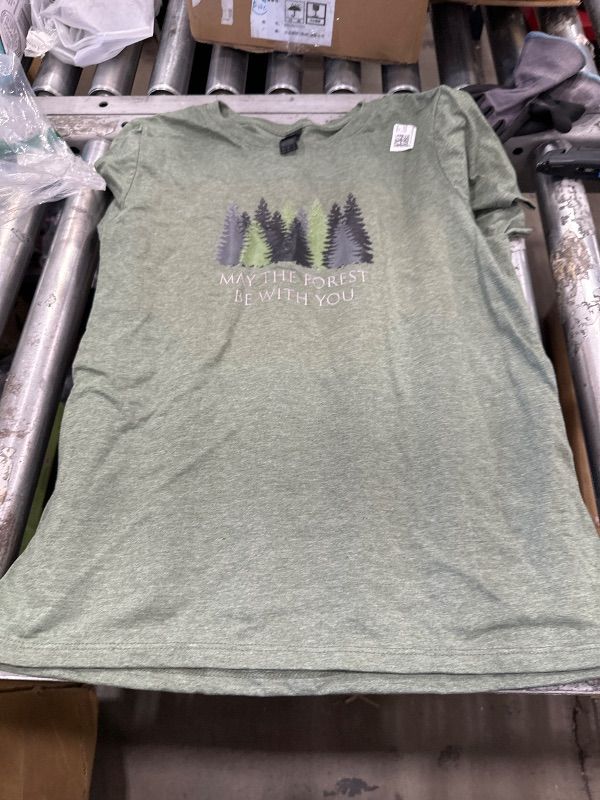 Photo 1 of May The Forest Be With You T-Shirt green color size medium
