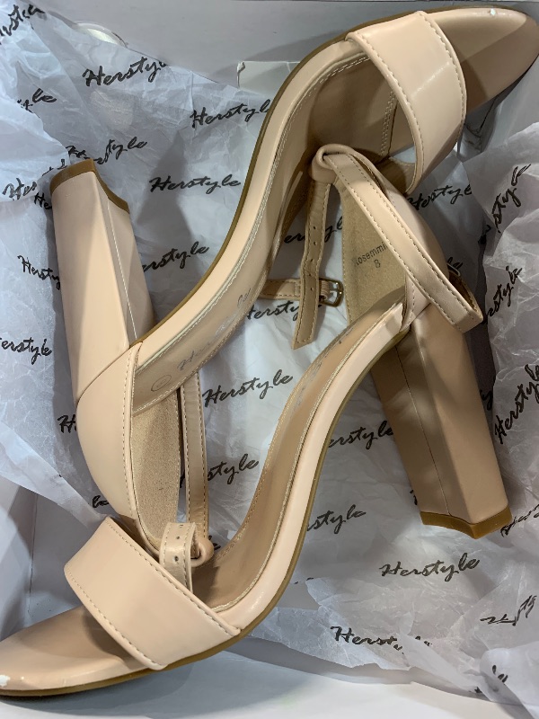 Photo 1 of (used) Herstyle Rosemmina Women’s Chunky Block Heels Open Toe Dress Heeled Sandals Ankle Strappy High Heel 