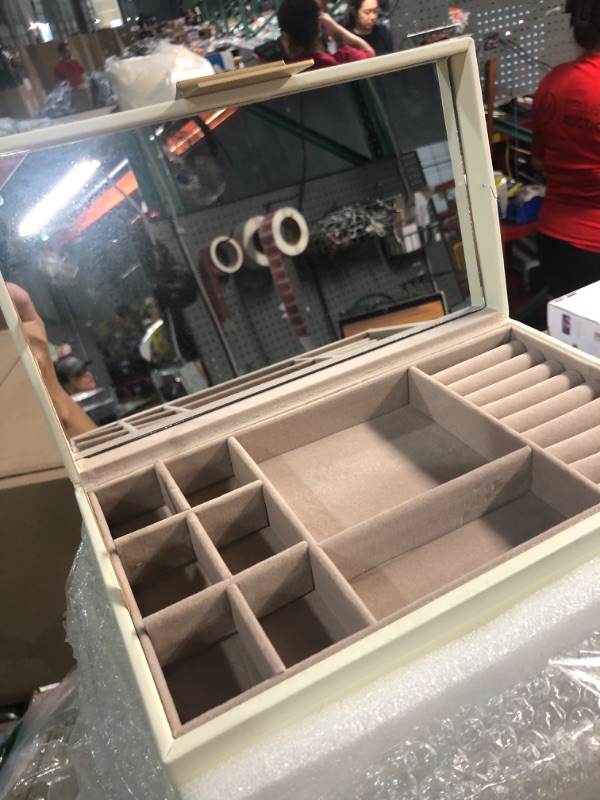 Photo 1 of (used)(damaged)SONGMICS Jewelry Box with Glass Window, 5-Layer Jewelry Organizer with 3 Side Drawers