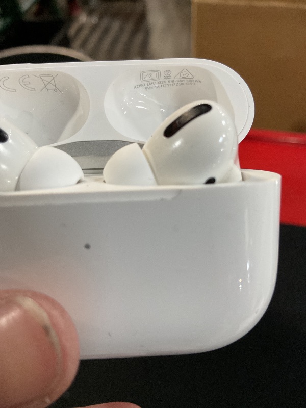Photo 1 of (POWER SHOWS WHILE CHARGING) (UNABLE TO TEST FURTHER) Apple AirPods Pro -1st Generation with MagSafe (Renewed Premium)