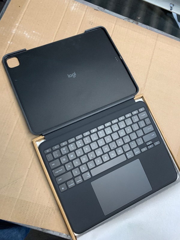 Photo 1 of Logitech Combo Touch iPad Pro 13-inch (M4)(2024) Keyboard Case - Detachable Backlit Keyboard with Kickstand, Comfortable Typing, Multi-use Mode - Midnight Black