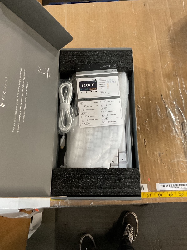 Photo 1 of TECWARE Spectre 75% RGB Mechanical Gaming Keyboard with Customizable LCD Screen, Multi-Function Knob, Gasket Mount, South Face 5-Pin Universal Hot-Swappable Sockets White Candy Red Switch