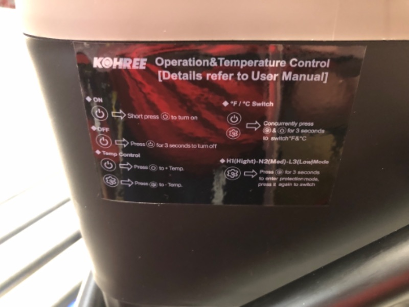 Photo 1 of ***USED - POWERS ON - UNABLE TO TEST FURTHER - SEE PICTURES***
Kohree 12 Volt Car Refrigerator, 19QT(18L) Car Fridge with Large Handle, -4?~68? 12V Electric Cooler 12/24V DC 12/24V DC, 110-240V AC Compressor Portable Freezer for Camping Road Trips Travel