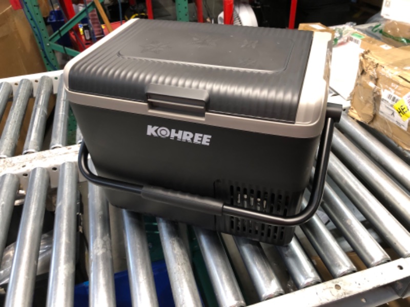 Photo 1 of ***USED - POWERS ON - UNABLE TO TEST FURTHER - SEE PICTURES***
Kohree 12 Volt Car Refrigerator, 19QT(18L) Car Fridge with Large Handle, -4?~68? 12V Electric Cooler 12/24V DC 12/24V DC, 110-240V AC Compressor Portable Freezer for Camping Road Trips Travel