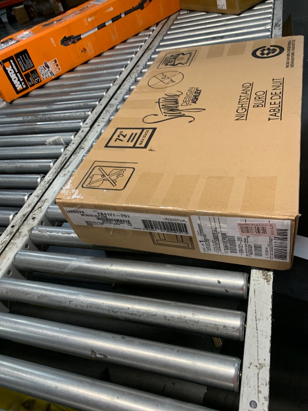Photo 1 of *** FACTORY SEALED OPENED FOR INSPECTION*** Signature Design by Ashley Shawburn 1 Drawer Night Stand Nightstand, 22.09" Tall, Whitewash & Gray