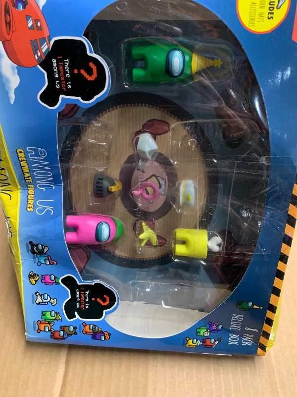 Photo 1 of ***MISSING MULTIPLE ITEMS*** Among Us Crewmate Figures | Toys Out of 16 Collectibles in 1 Box | 8 Among Us Merch Incl. The Peeled and The Clogged | 2 Hidden Impostors | Mini Toys with 5 Add’l Hats