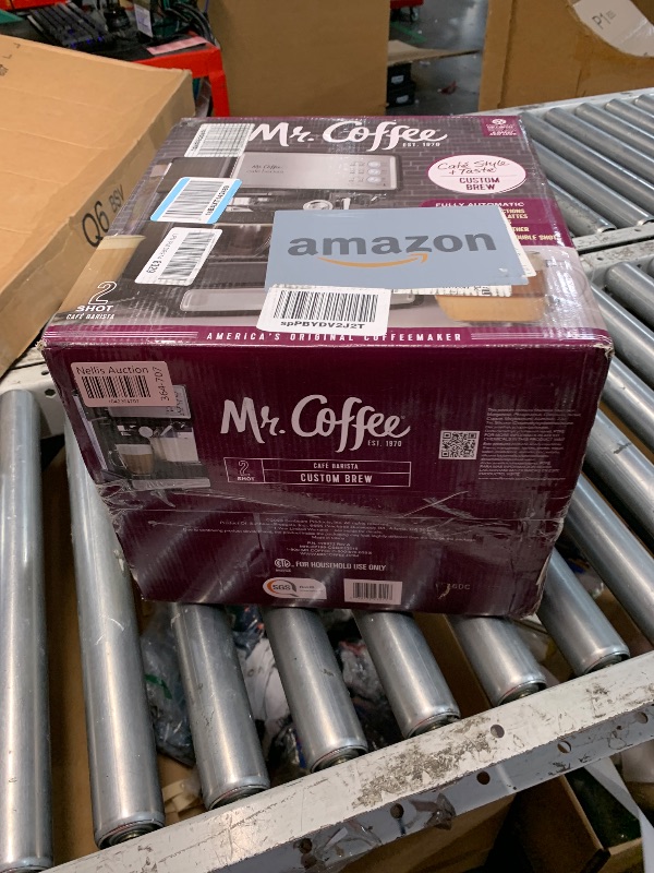 Photo 1 of (used)(see all images) Mr. Coffee Espresso and Cappuccino Machine Stainless Steel Programmable Coffee Maker with Automatic Milk Frother 