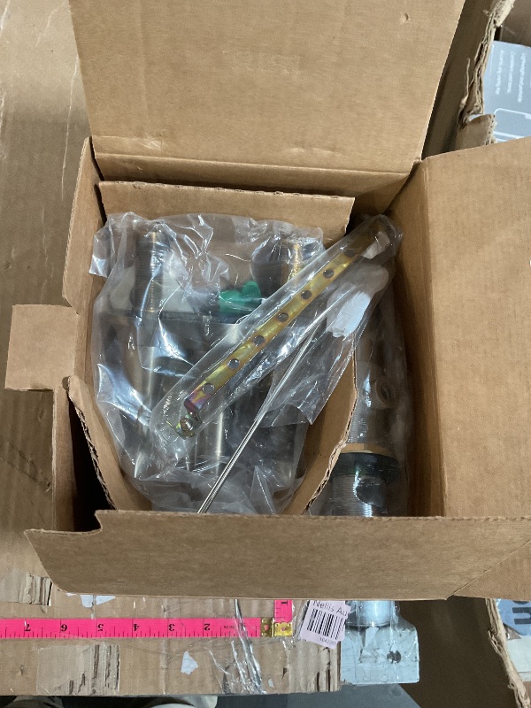 Photo 1 of ***(NO RETURNS OR REFUNDS/ FOR PARTS ONLY/ MAJOR DAMAGE)***
Moen Eva Brushed Nickel Two-Handle 4-Inch Centerset Bathroom Faucet with Drain Assembly, Bathroom Faucets for Sink 3-Hole, 6410BN