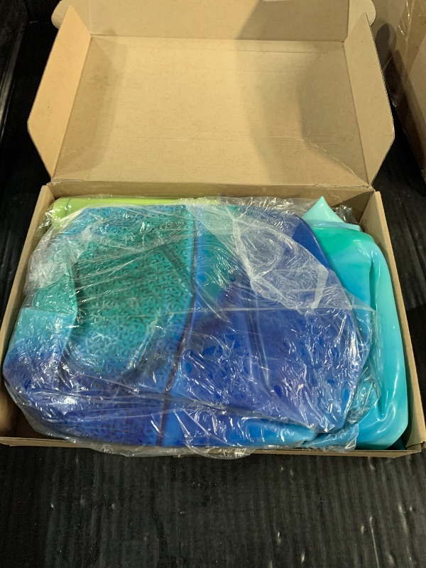 Photo 1 of Lewtemi Hopper Ball for Adults, 29 Inch Bouncing Hippity Ball with Handle Rubber Hop, Jumping Hopping Exercise with Air Pump for Outdoors Sports Games Exercise (Blue Green Cloud)