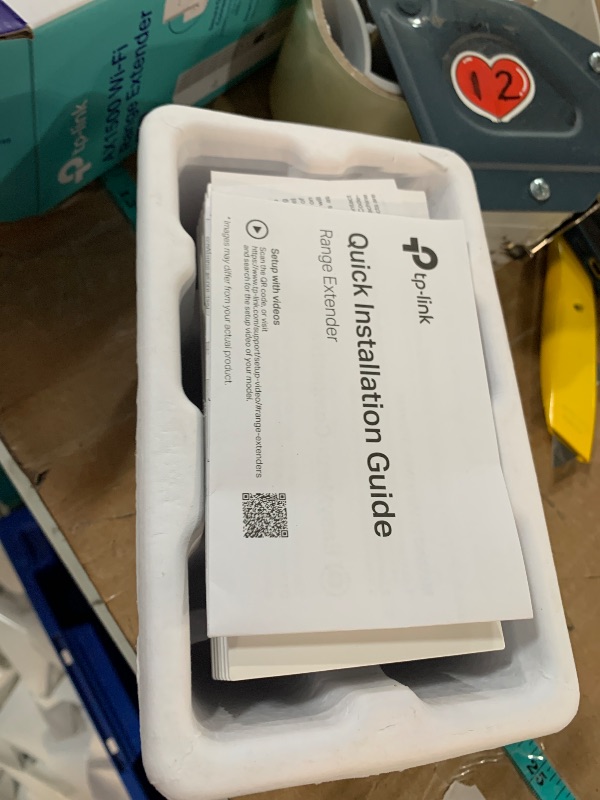 Photo 1 of **MIGHT HAVE ISSUE WITH CONNECTION**
TP-Link AX1500 WiFi Extender Internet Booster(RE500X), WiFi 6 Range Extender Covers up to 1500 sq.ft and 25 Devices,Dual Band, AP Mode w/Gigabit Port, APP Setup, OneMesh Compatible