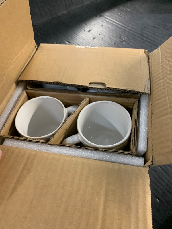 Photo 1 of LE TAUCI Coffee Mugs 12 oz, Ceramic Mug Set, Housewarming Wedding Present, Coffee Cups for Latte, Hot Tea, Cappuccino, Mocha, Cocoa - Set of 4, Arctic White