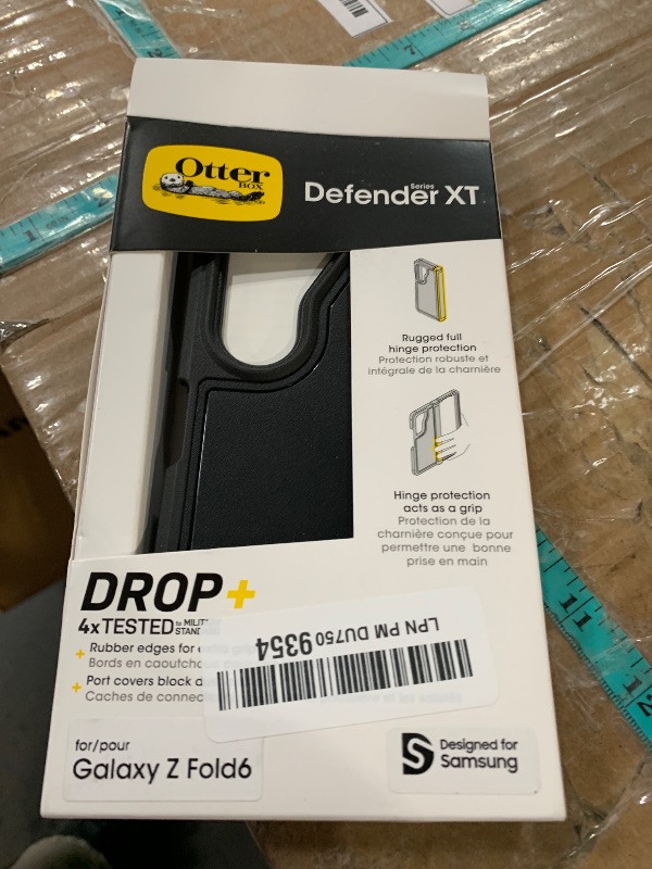 Photo 1 of OtterBox Galaxy Z Fold6 Defender Series XT Case - Black, screenless, Rugged Hinge Protection, Lanyard Attachment, PowerShare and Wireless Charging Compatible