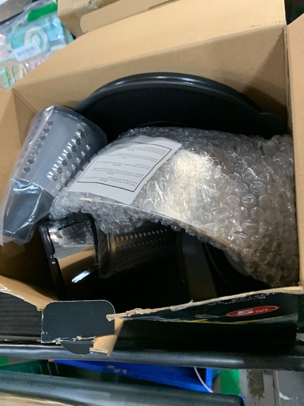 Photo 1 of *USED MISSING PARTS*Joined Stainless Steel Rotary Cheese Grater with Elevated Stand and 5 Qt Mixing Bowl - Mandoline Slicer with 3 Stainless Steel Drum Blades-Cheese Shredder Round Mandoline & Food Chopper with Peeler
